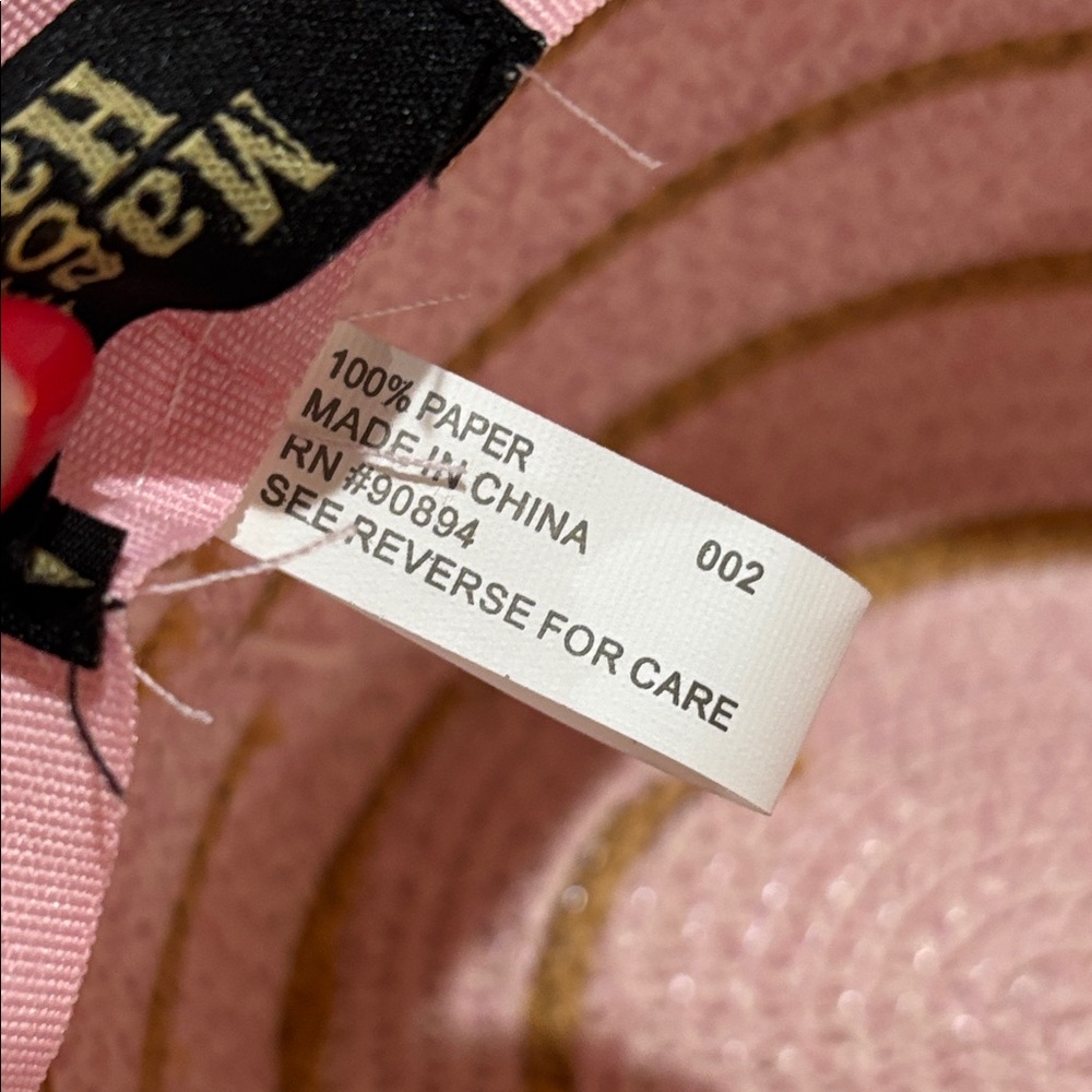 NWOT Magid Hats Brown Hat with Pink Lining and Orange Trim - Picture 4 of 4